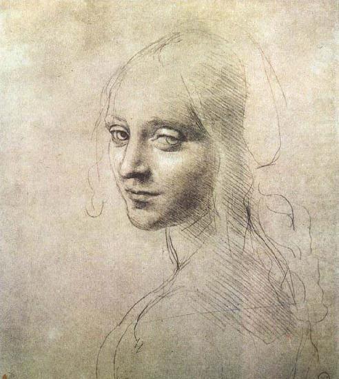 LEONARDO da Vinci Head of a girl china oil painting image